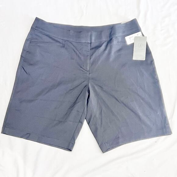 PGA TOUR Women Shorts Comfort Stretch Waistband Size 16 Blue Moisture Wicking - Picture 1 of 7
